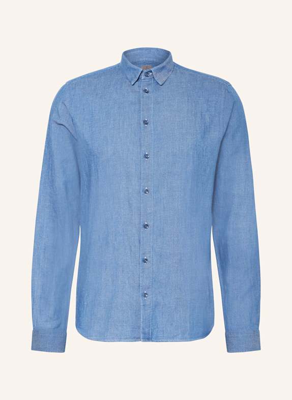 MOS MOSH Gallery Hemd MMGMARCO Slim Fit in Jeansoptik BLAU