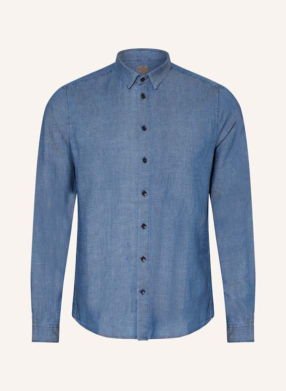 MOS MOSH Gallery Hemd MMGMARCO Slim Fit in Jeansoptik BLAU
