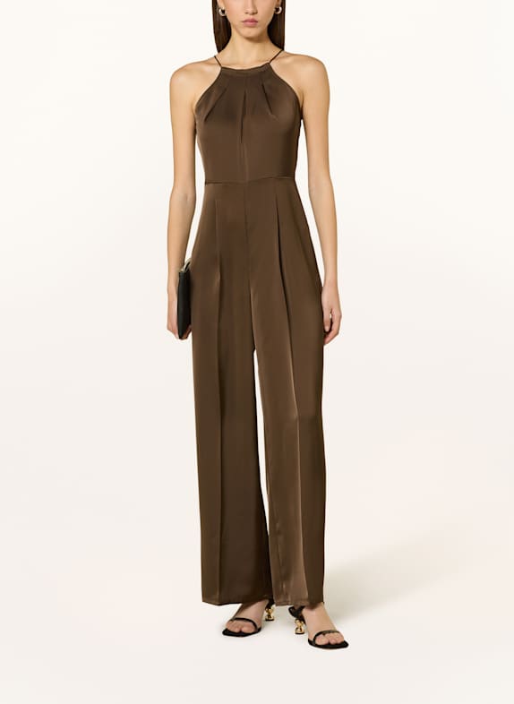 MAX 
Co. Satin jumpsuit DARK BROWN