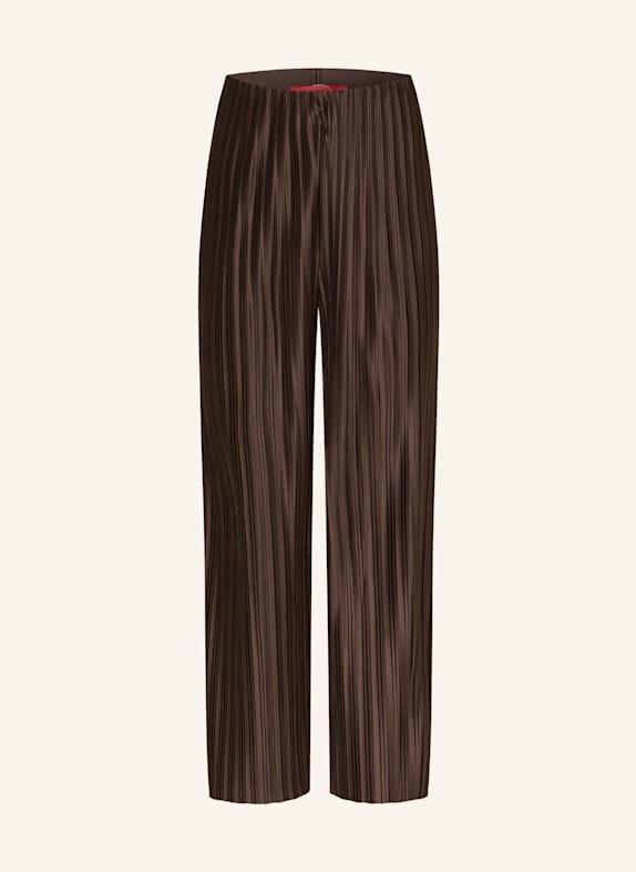 MAX & Co. Marlenehose TOSCA mit Plissees DUNKELBRAUN