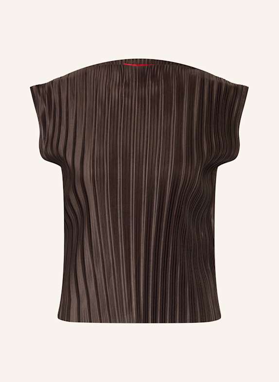 MAX & Co. Plisseetop NINAS DUNKELBRAUN
