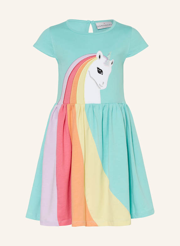 DANAMADE Jerseykleid mit Pailletten TÜRKIS/ PINK/ HELLLILA