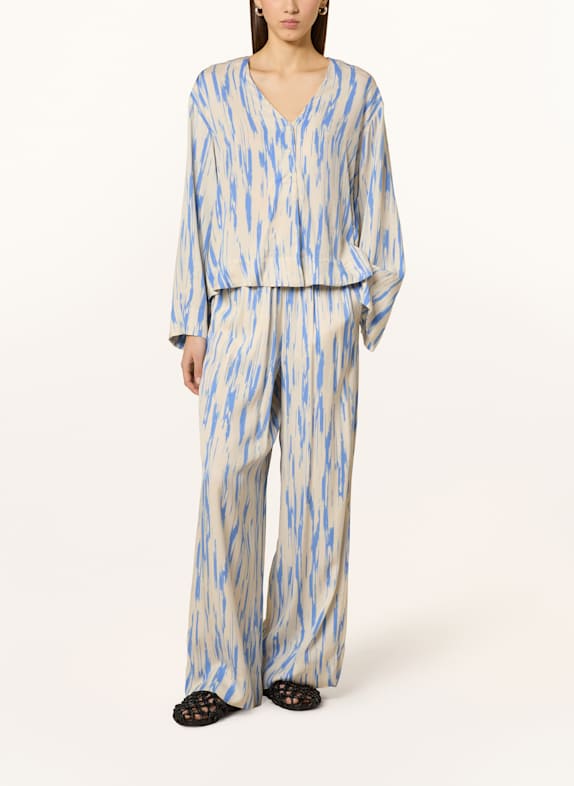 SELECTED blus ECRU / BLÅ