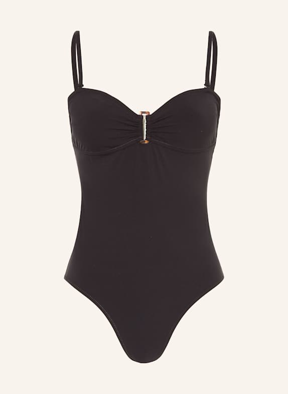 VILEBREQUIN LUCETTE bandeau swimsuit BLACK
