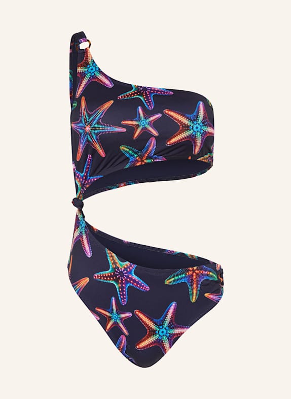 VILEBREQUIN One-Shoulder-Badeanzug DISCO STARS FLOE DUNKELBLAU