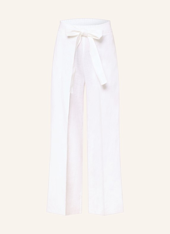 VILEBREQUIN LAMISS linen wide leg trousers WHITE