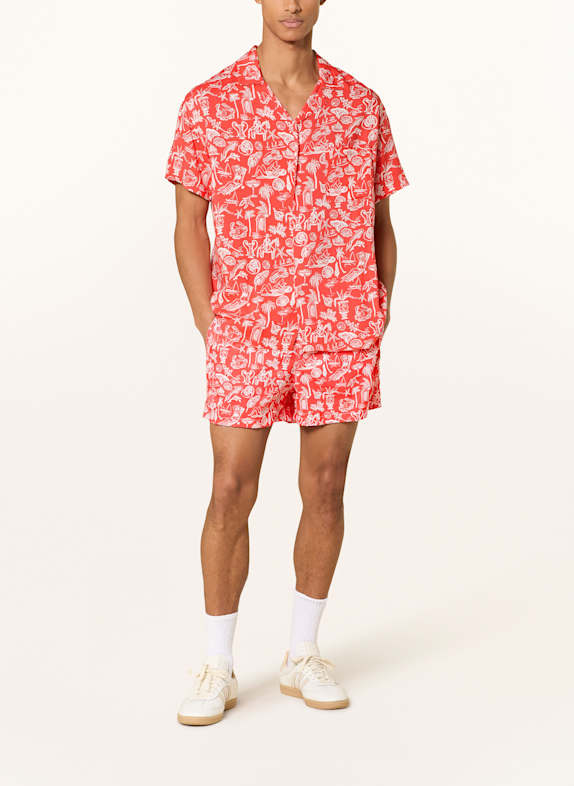 arrels BARCELONA Chemise de villégiature RED LE BEL ETE × EDITH CARRON Coupe confortable ROUGE