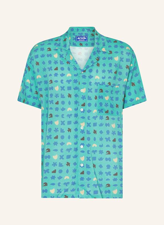 arrels BARCELONA Resorthemd LIGHT BLUE LUCKY CHARMS × MARY Comfort Fit PETROL/ BLAU/ SCHWARZ