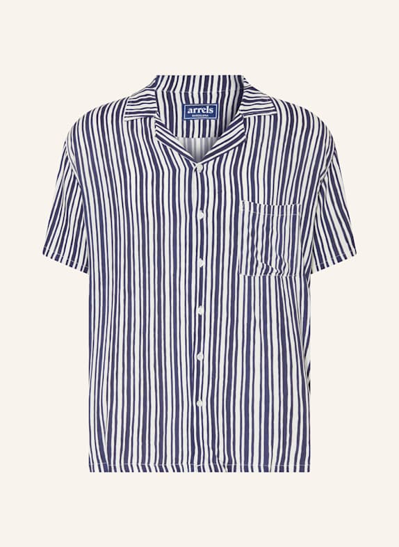 arrels BARCELONA Resorthemd BLUE TRAZOS × ALVARO PICARDO Regular Fit WEISS/ DUNKELBLAU