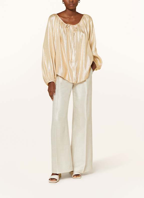 SLY 010 Blouse SHEREE met glittergaren GOUD