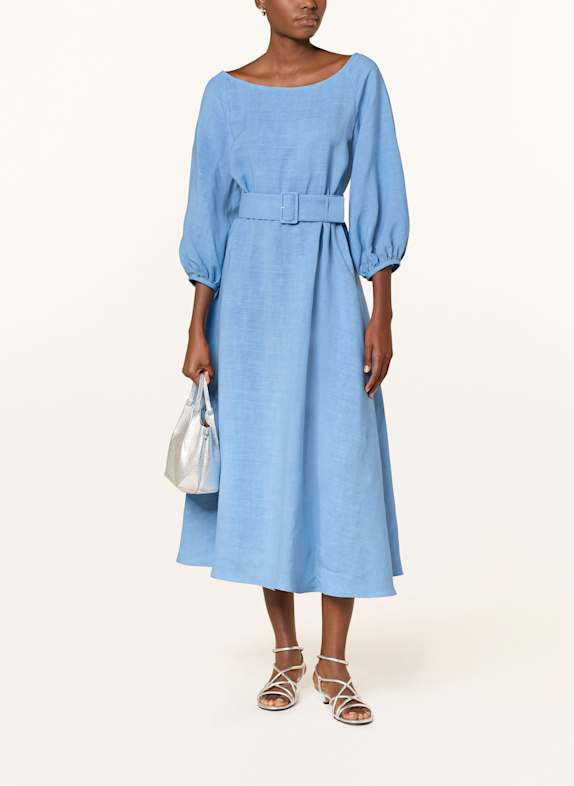 SLY 010 Kleid ANUK mit Leinen BLAU