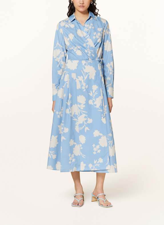 SLY 010 Wickelkleid MARLINA HELLBLAU/ WEISS
