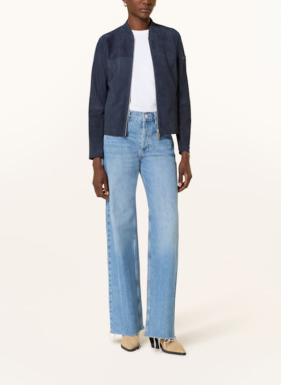 PEUTEREY Lederjacke DUNKELBLAU