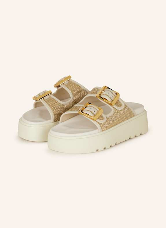 CASADEI Plateau-Pantoletten BIRLKEY BEIGE/ ECRU