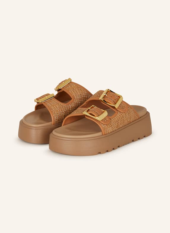 CASADEI Plateau-Pantoletten BIRLKEY HELLBRAUN
