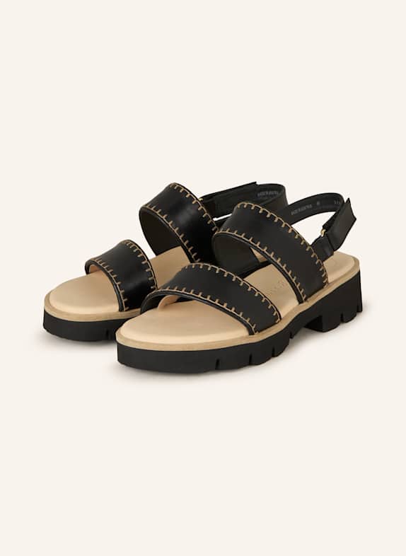 paul green Plateau-Sandalen STAR SCHWARZ
