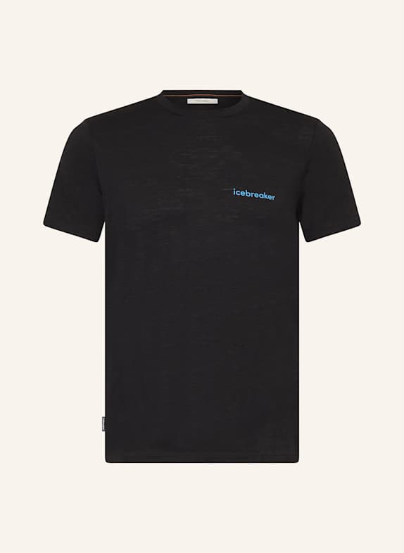 icebreaker T-Shirt aus Merinowolle SCHWARZ
