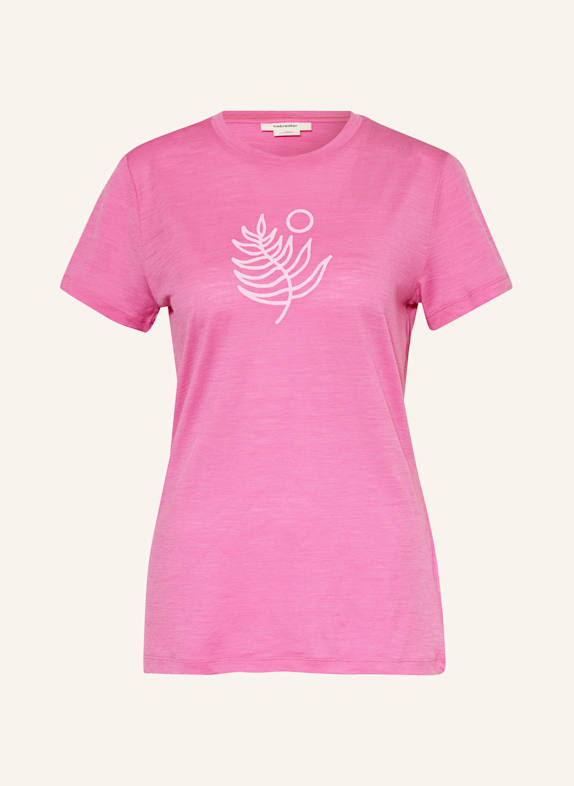 icebreaker T-shirt MERINO 150 TECH LITE™ z wełny merino RÓŻOWY/ BIAŁY