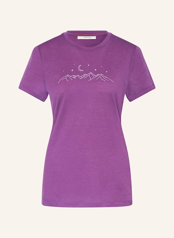 icebreaker T-shirt MERINO 150 TECH LITE™ z wełny merino LILA/ BIAŁY