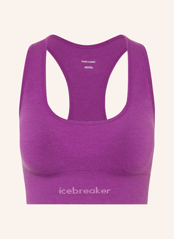 icebreaker Sport-BH 260 ZONEKNIT SEAMLESS mit Merinowolle FUCHSIA