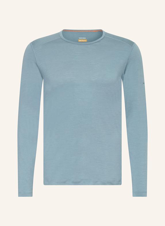 icebreaker Funktionswäsche-Shirt 200 OASIS aus Merinowolle BLAUGRAU