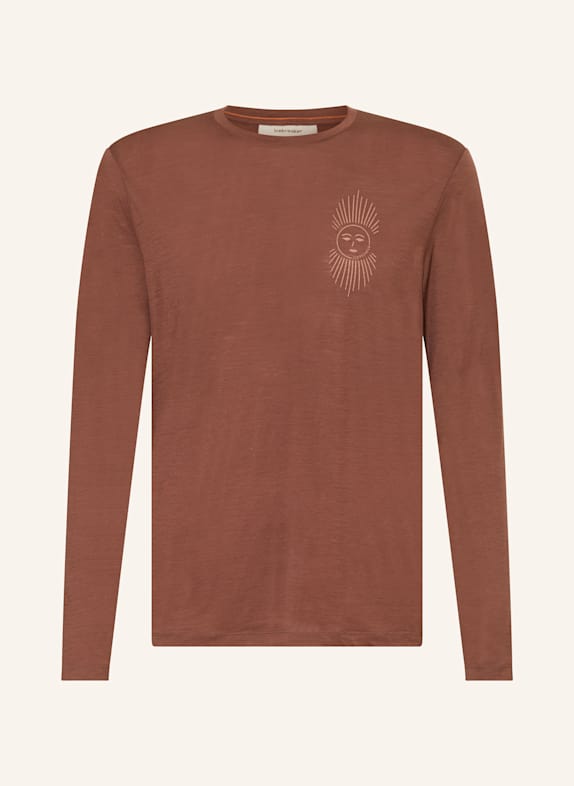 icebreaker Longsleeve MERINO 150 TECH LITE™ aus Merinowolle DUNKELBRAUN