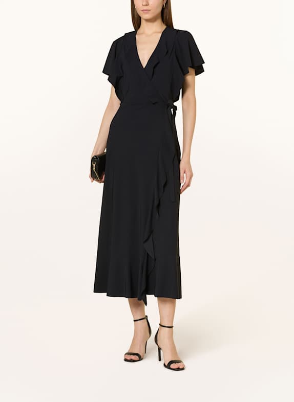 DOROTHEE SCHUMACHER Wickelkleid DAILY BEACH mit Volants SCHWARZ