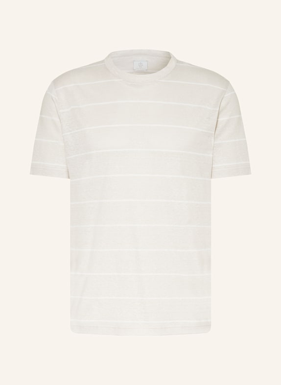 eleventy T-Shirt aus Leinen BEIGE/ CREME