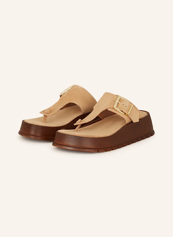 Lala Berlin Plateau-Zehentrenner PAIGE BEIGE