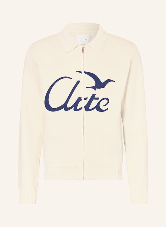 Arte Antwerp Strickjacke CREME/ DUNKELBLAU