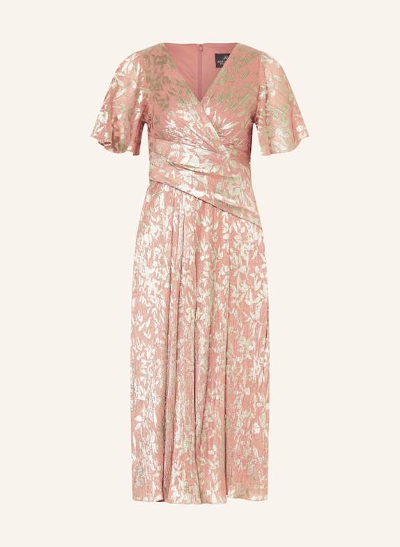ADRIANNA PAPELL Cocktailkleid mit Glitzergarn LACHS/ GOLD