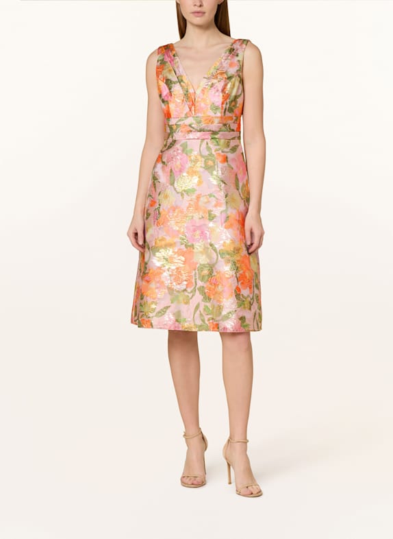 ADRIANNA PAPELL Kleid mit Glitzergarn ROSA/ ORANGE/ HELLGRÜN