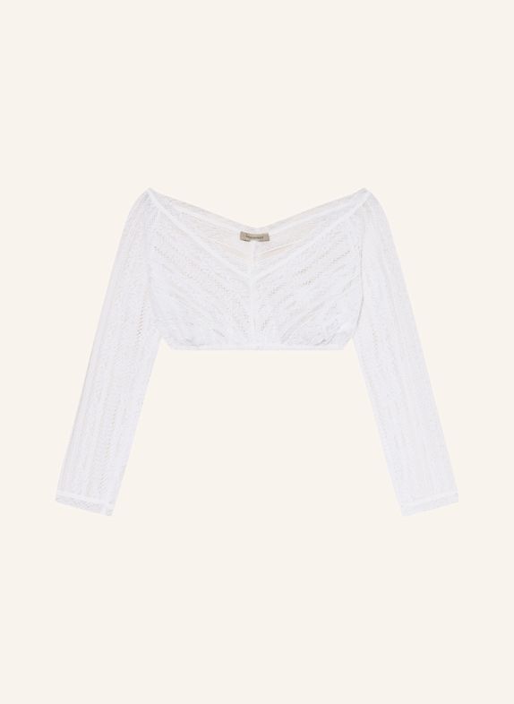 CocoVero Dirndlbluse ROMY aus Spitze mit 3/4-Arm WEISS