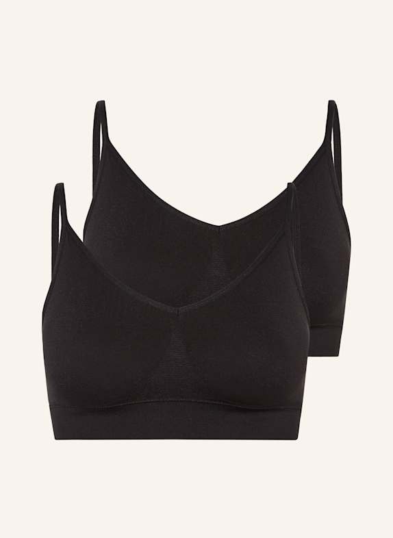 JOCKEY 2er-Pack Bustiers SCHWARZ