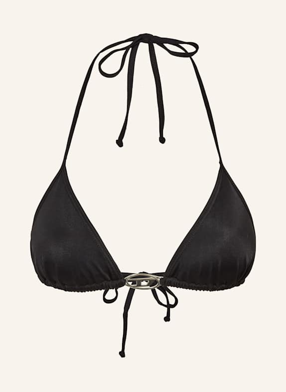 DIESEL Góra od bikini trójkątnego SEES-T-DNM CZARNY