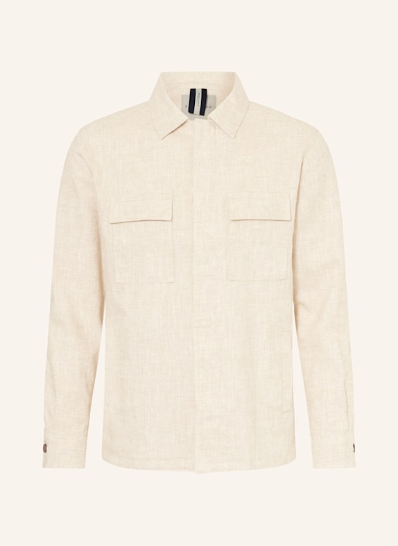 PROFUOMO Overshirt mit Leinen BEIGE