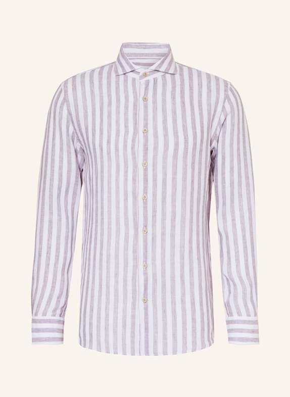 PROFUOMO Hemd Regular Fit aus Leinen DUNKELGRÜN/ WEISS