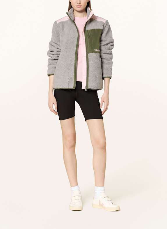 TheJoggConcept Teddyfelljacke JCBERRI GRAU/ GR&Uuml;N/ HELLROSA
