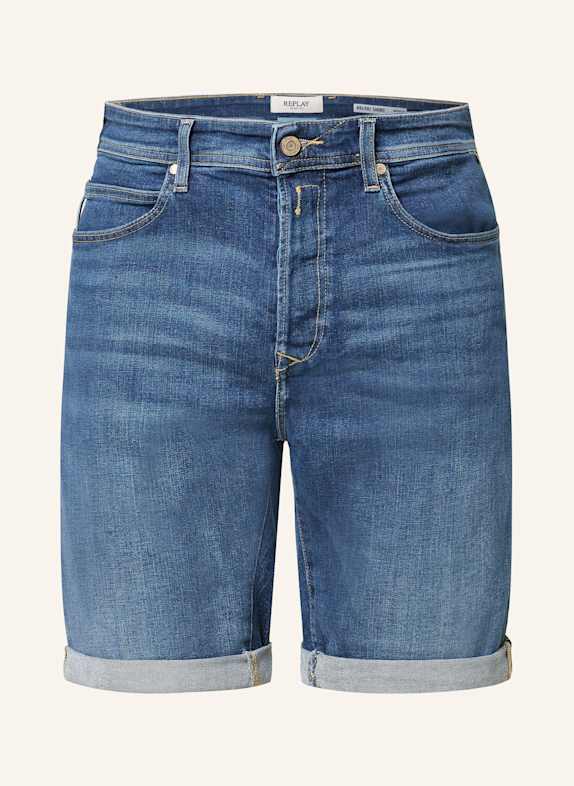 REPLAY RBJ.981 tapered fit denim shorts 007 DARK BLUE