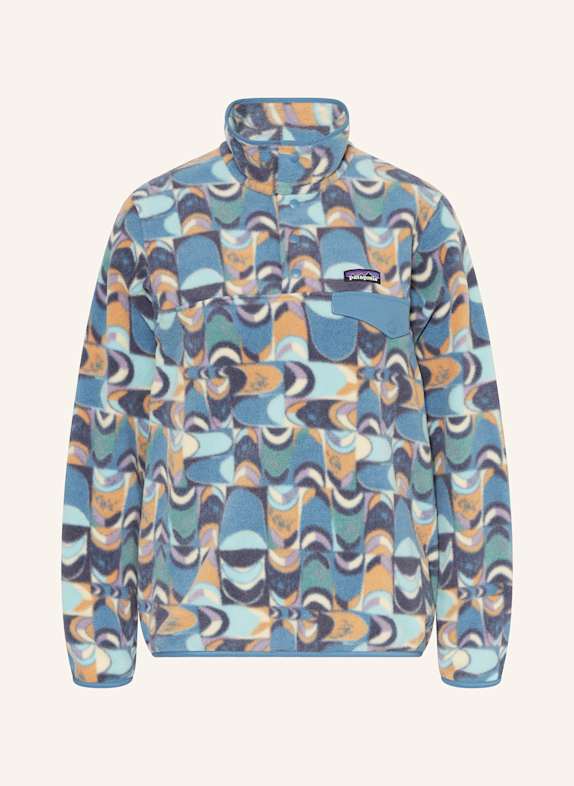 patagonia Fleece half-zip sweater SNAP BLUE GRAY/ TURQUOISE/ LIGHT ORANGE