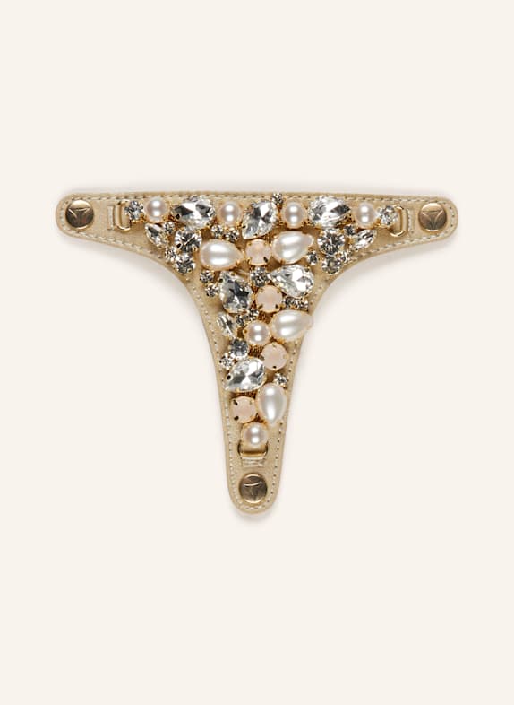 HEY MARLY Sandalen-Topping BRILLIANT BOLD mit Schmuckperlen CREME