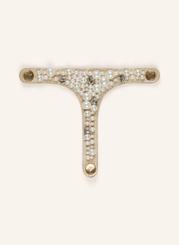 HEY MARLY Sandalen-Topping PRECIOUS PEARL mit Schmuckperlen CREME