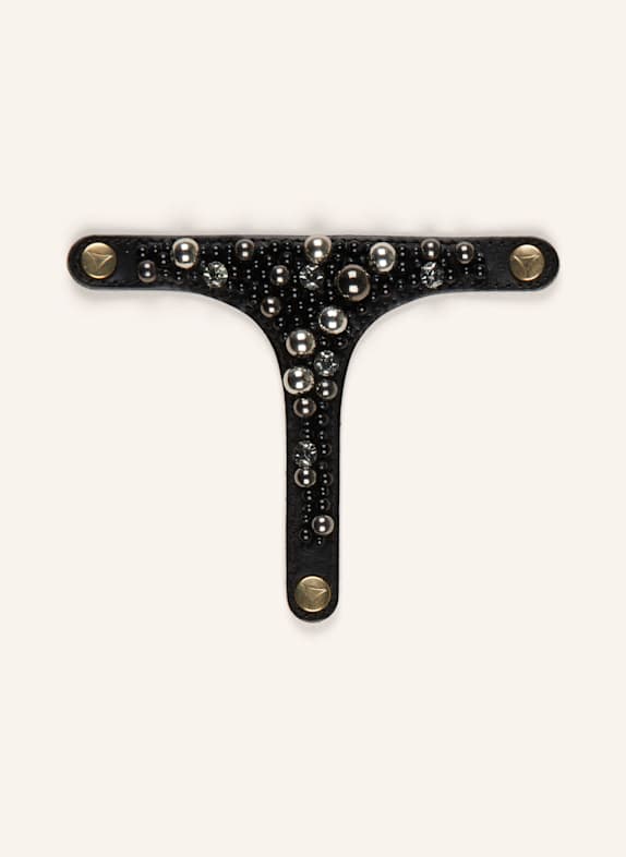 HEY MARLY Sandalen-Topping PRECIOUS PEARL mit Schmuckperlen SCHWARZ