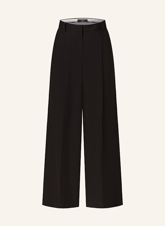 WEEKEND Max Mara Marlenehose VELIERO mit Leinen SCHWARZ