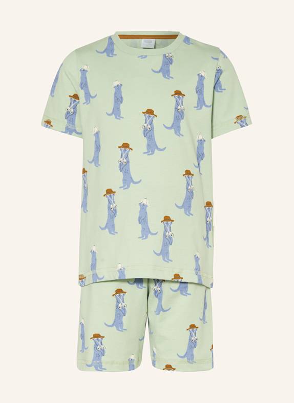 Sanetta Shorty-Schlafanzug MINT/ BLAU