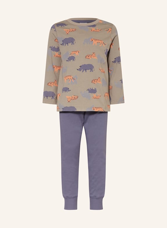 Sanetta Schlafanzug DUNKELBLAU/ KHAKI/ ORANGE