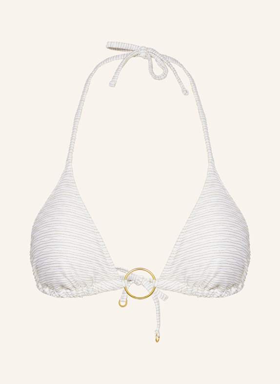 BANANA MOON COUTURE Triangel-Bikini-Top JOTRAO CALICARI mit Glitzergarn WEISS