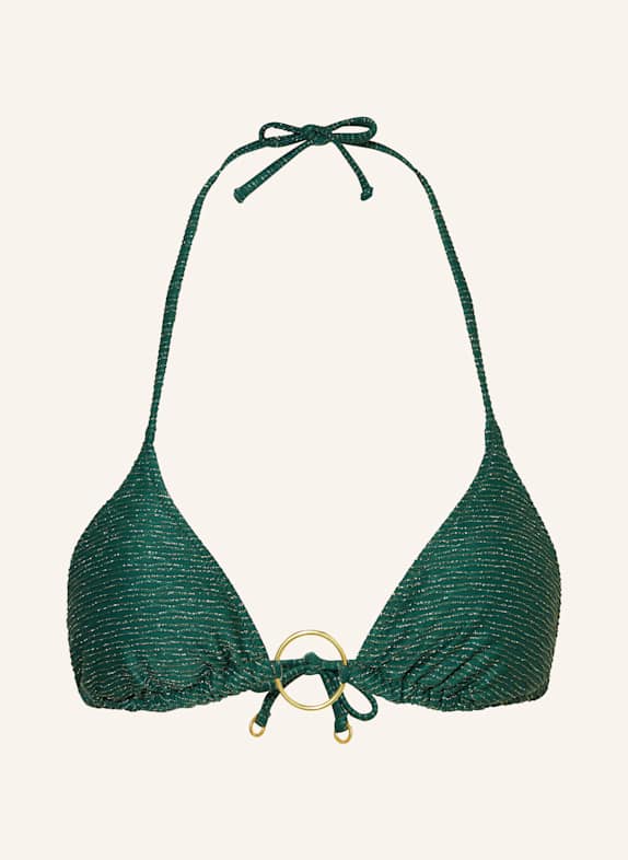 BANANA MOON COUTURE Triangel-Bikini-Top JOTRAO CALICARI mit Glitzergarn DUNKELGRÜN
