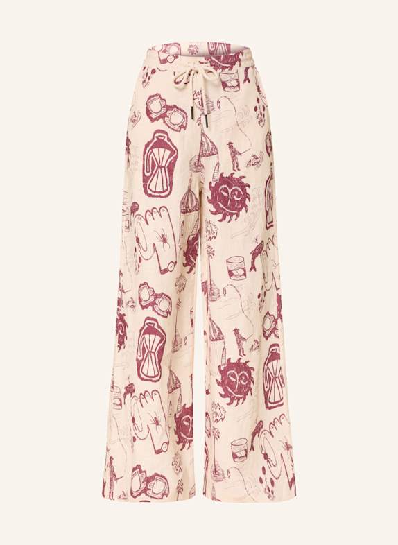 OAS Leinenhose CANTINA MOJAVE DUNKELROT/ CREME