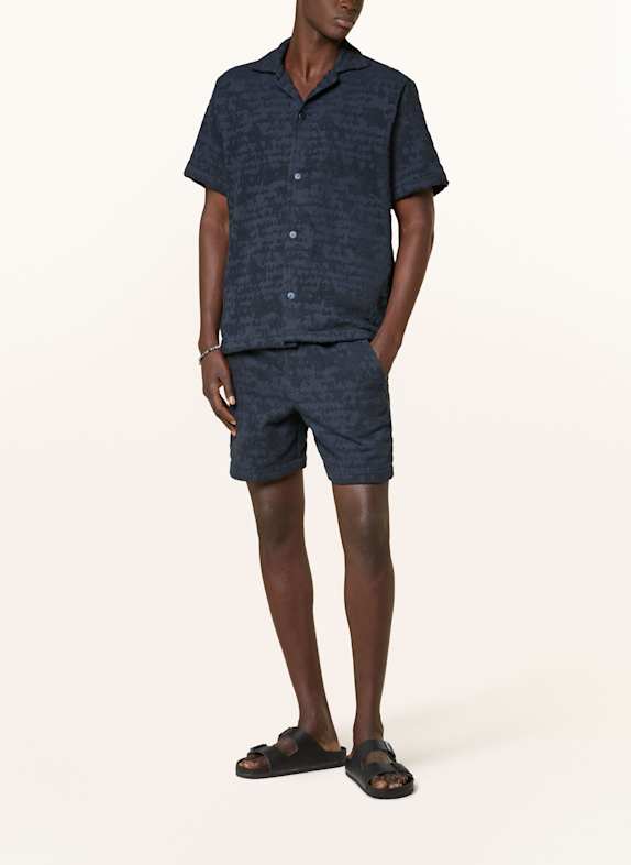 OAS Resorthemd NIGHT LAGOON Comfort Fit van badstof DONKERBLAUW